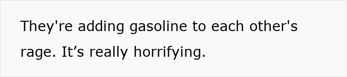 Text on a white background stating a horrifying reaction to the rage fueled in incel forums where women go undercover.