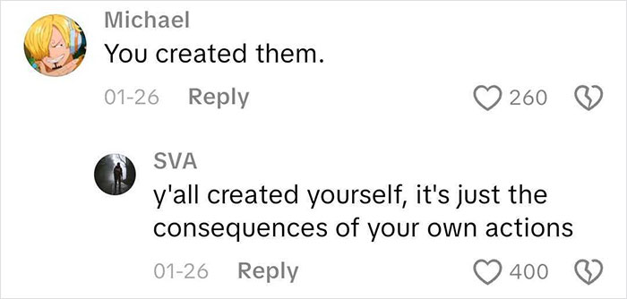 Screenshot of an online conversation showing comments reflecting the toxic nature of incel forums.