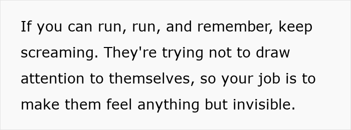 Safety tips for women from former FBI agent emphasizing running and screaming to avoid danger effectively.