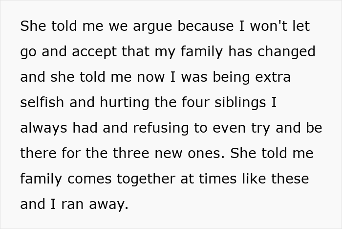 Alt text: Teen expressing frustration about being a third parent to seven kids at his mom's house and feeling overwhelmed