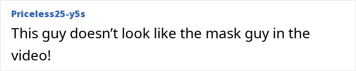 Comment text on a white background discussing a suspect's appearance related to Nancy Guthrie kidnapping case.