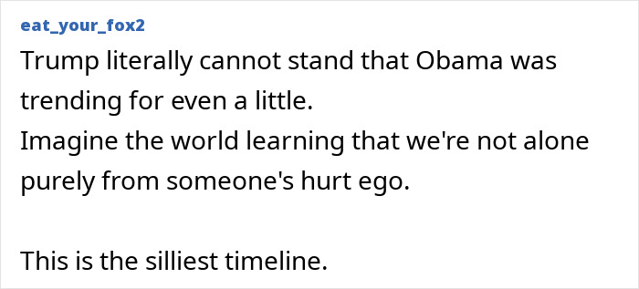 Screenshot of a social media post discussing Elon Musk&rsquo;s daughter&rsquo;s accusation against Trump amid UFO files release.