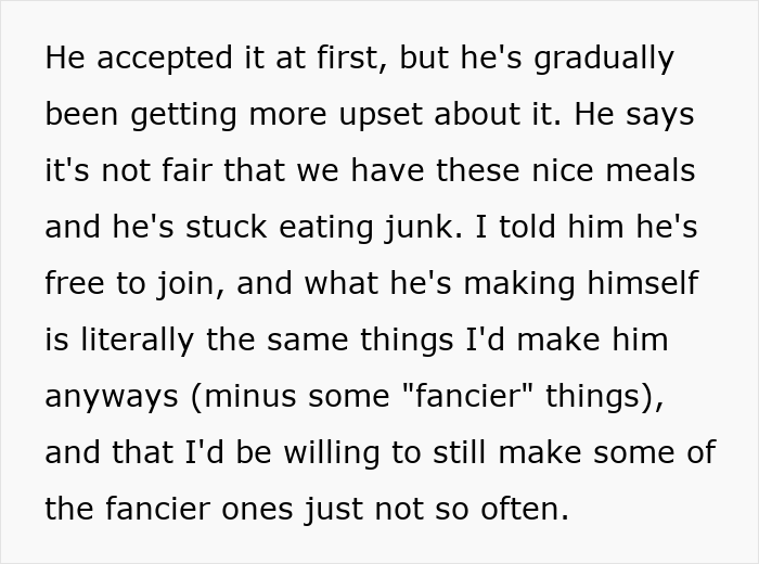 Wife Refuses To Eat "Garbage" Anymore, Husband Claims He's Being Starved By Her Healthy Meals