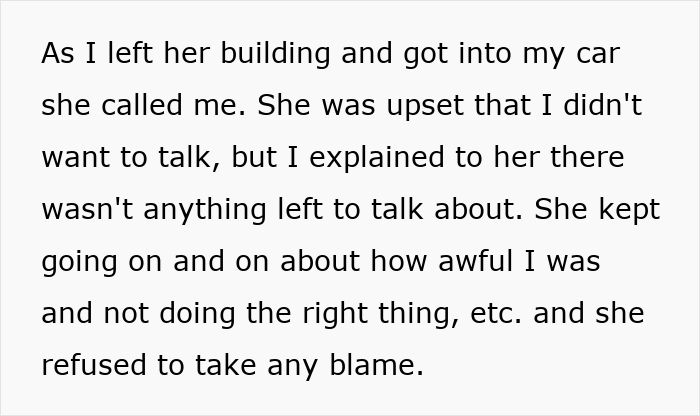 Text excerpt describing a tense moment in a man date single mom drama involving a difficult conversation and blame refusal.