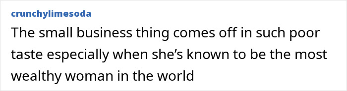 Comment criticizing Taylor Swift's gift to Selena Gomez, highlighting backlash over perceived poor taste.