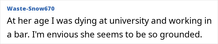 Comment from user Waste-Snow670 about Millie Bobby Brown being grounded despite controversy surrounding her baby daughter.