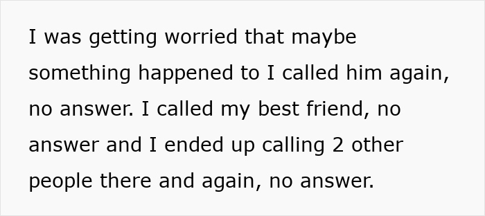Text showing worry after boyfriend abandons girlfriend on date night, no answer after multiple calls made.