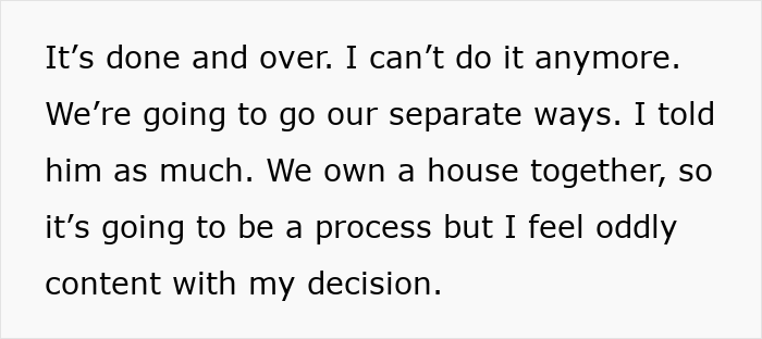 Text excerpt about woman ending relationship with drunk boyfriend after he refuses to change his jerk behavior.