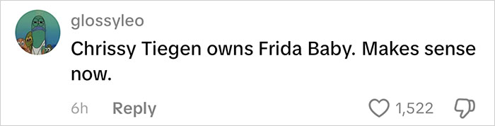 Screenshot of a social media comment about Frida Mom sparking major chaos online due to inappropriate marketing.