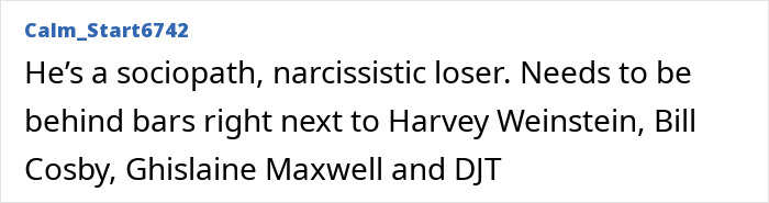 Comment criticizing Russell Brand’s behavior, referencing disturbing charges and controversial baptism event.