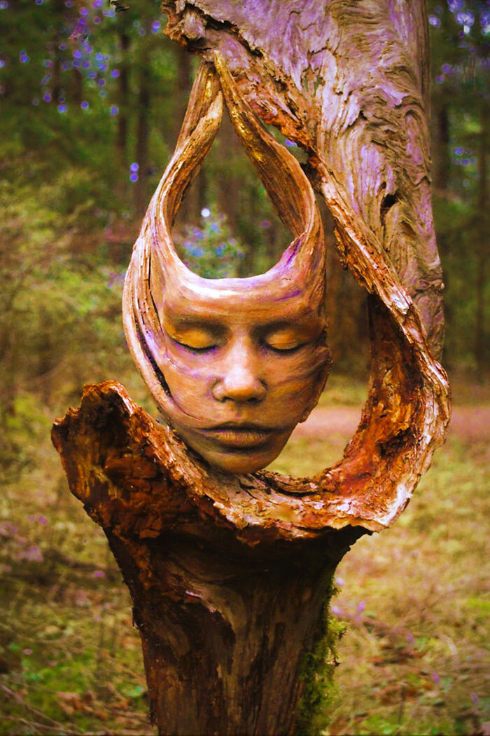 Artist Creates Sculptures That Are Inspired By The Forest, The Feminine, And The Healing Power Of Nature