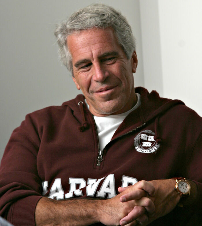 Man in a Harvard sweatshirt with grey hair, featured in newly released Epstein doc sparking Harry Potter fans furious with JK Rowling.