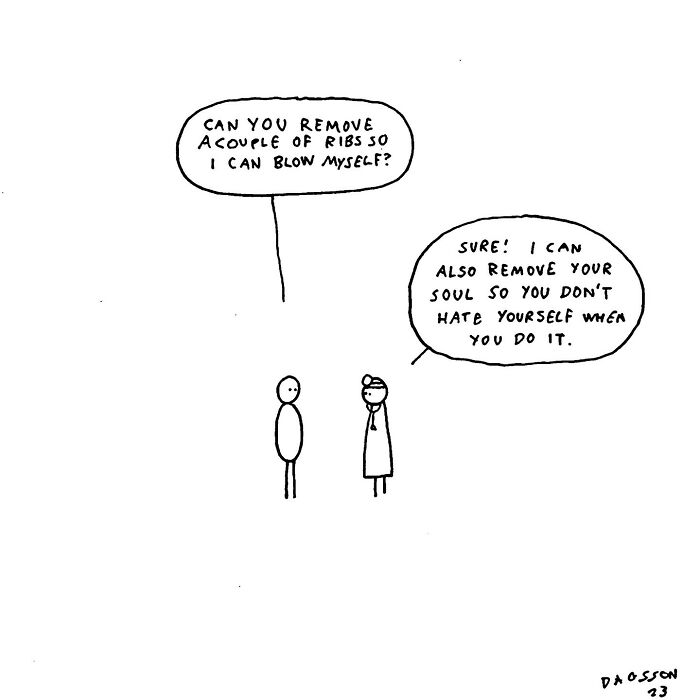 These Dark, Witty Comics By Hugleikur Dagsson Serve Humor With A Sharp, Unexpected Bite