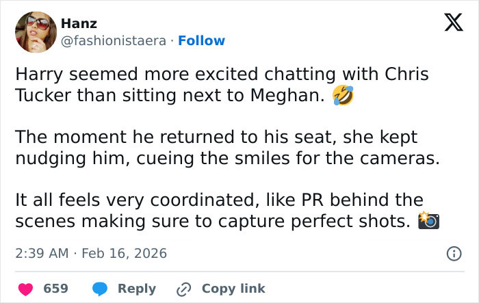 Prince Harry’s body language at NBA All-Star Game with Meghan Markle draws attention and sparks public theories. Prince Harry’s body language at NBA All-Star Game with Meghan Markle draws attention and sparks public theories.