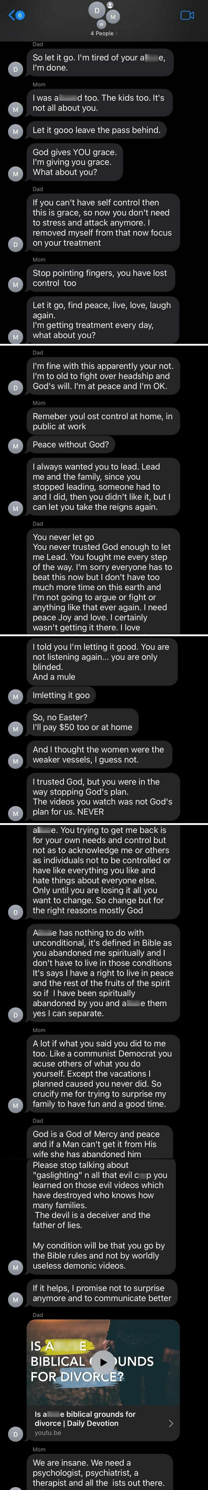 My 60 Year Old Parents Are Divorcing And Arguing In Group Chat