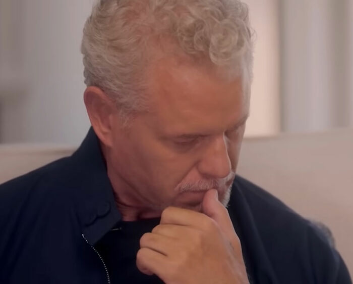 Eric Dane looking thoughtful and somber in a close-up, capturing the emotions from his last post before his tragic passing.