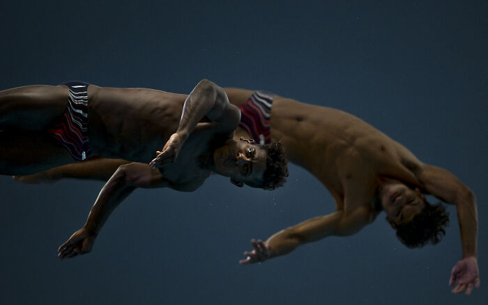 Swimming & Diving, Silver: Ballet From Above By Wallace Woon