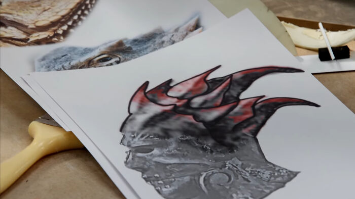 Concept art of a new villain featured in A Knight Of The Seven Kingdoms, showing detailed head armor and horn design. Concept art of a new villain featured in A Knight Of The Seven Kingdoms, showing detailed head armor and horn design.