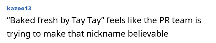 Comment about Taylor Swift&rsquo;s gift to Selena Gomez suggesting the PR team is trying to make a nickname believable.