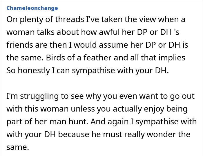 Lady playing wing woman for man-crazy BFF, facing conflict with hubby and sister over her actions.
