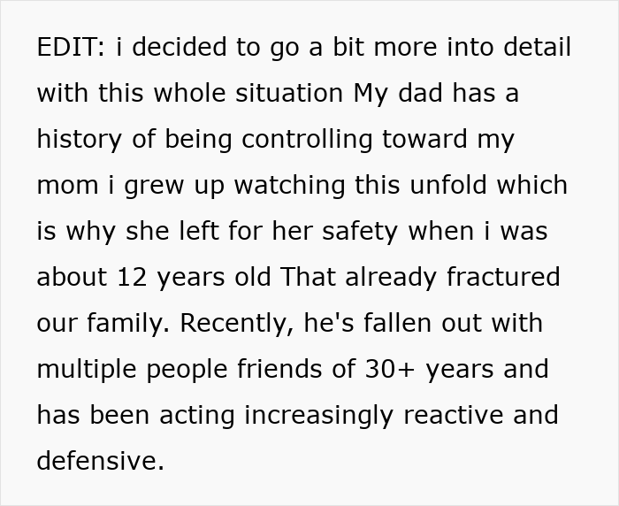 Woman Tells Dad She’s Not OK With Him Dating A 22YO, He Recruits Her To Harass The Daughter Woman Tells Dad She’s Not OK With Him Dating A 22YO, He Recruits Her To Harass The Daughter