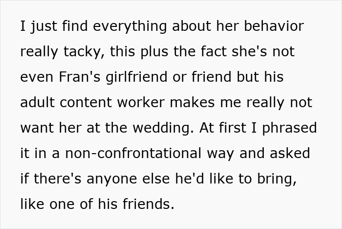 Bro&rsquo;s Plan To Bring Cam Girl To Sister&rsquo;s Wedding Goes Down In Flames, He Has A Complete Meltdown