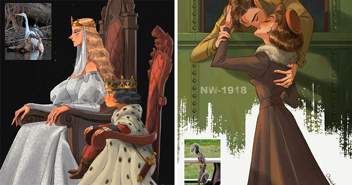 25 New Illustrations By The Artist Who Turns Animal Photos Into Playful Human Characters