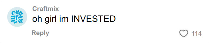 Comment from user Craftmix expressing excitement and investment in viral Australian woman’s love note to cute guy on flight. Comment from user Craftmix expressing excitement and investment in viral Australian woman’s love note to cute guy on flight.