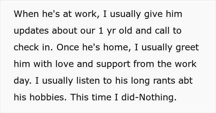 Wife realizes lack of comfort from husband and responds with equal effort in their relationship communication. Wife realizes lack of comfort from husband and responds with equal effort in their relationship communication.