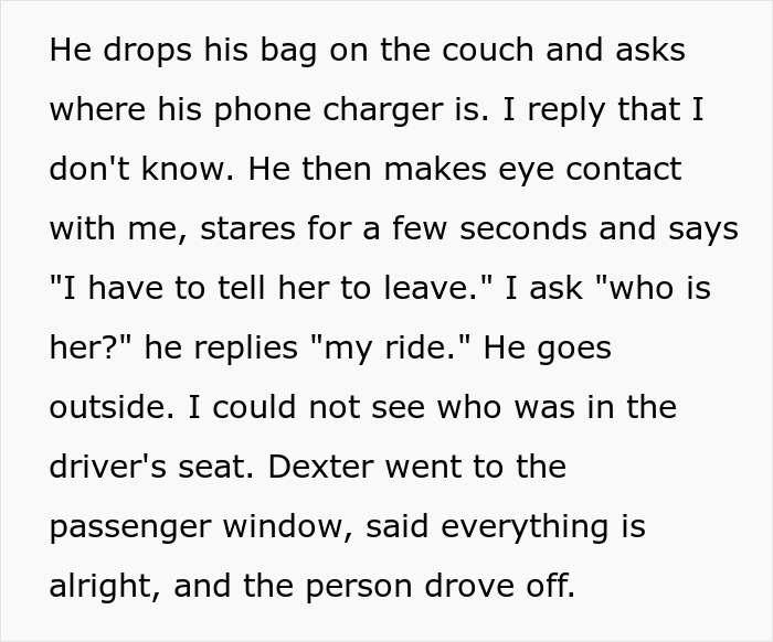 Estranged wife visits jailed husband&rsquo;s cats, discovers black thong, and senses he&rsquo;s not truly sad inside.