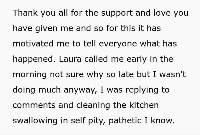 Text excerpt showing a man spinning a tale about his pregnant female bestie while his shocked wife can't believe what he's made up.