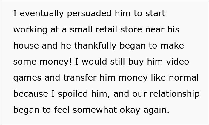 Text excerpt discussing persuading someone to start work and maintaining a relationship despite challenges involving RuneScape. - 17