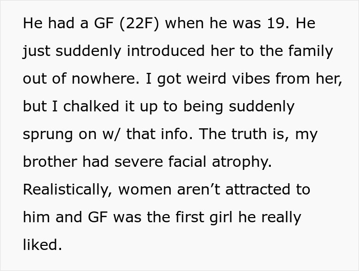 Text excerpt from story about a woman suspecting her late brother&rsquo;s baby isn&rsquo;t his after testing suspicions.