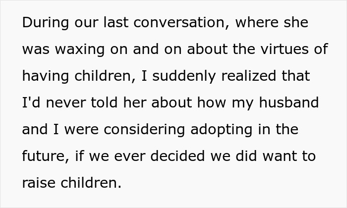 Mom Pressures Childfree Daughter To &ldquo;Give Birth,&rdquo; Backtracks Fast When Adoption Enters The Chat