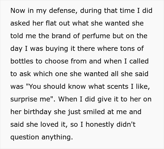 Text about woman upset boyfriend liking her gift, highlighting relationship emotions and unexpected reactions.