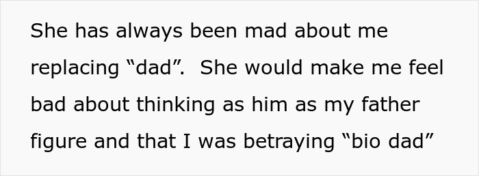Teen calls stepdad dad, sister reacts with treason accusations, teen suggests therapy instead of arguing. Teen calls stepdad dad, sister reacts with treason accusations, teen suggests therapy instead of arguing.