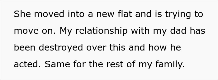 Woman affected by family fallout after learning father had secret son for decades, causing relationships to break down.
