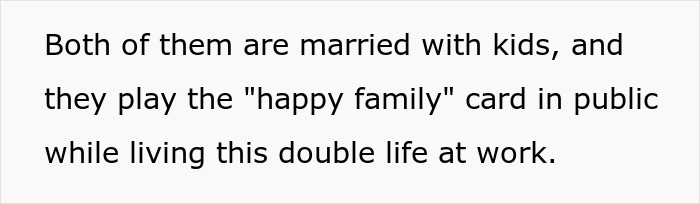 Person disappointed in boss they looked up to after discovering affair with employee at work.