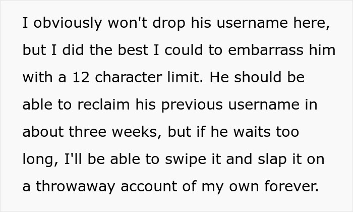 Text about reclaiming a RuneScape username after embarrassment involving private pics and cheating on girlfriend. - 50