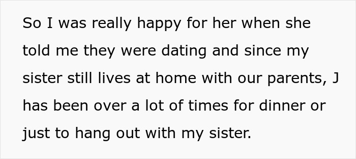 Text excerpt about a boyfriend confession involving younger sister trouble and family interactions at home.