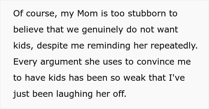 Mom Pressures Childfree Daughter To &ldquo;Give Birth,&rdquo; Backtracks Fast When Adoption Enters The Chat
