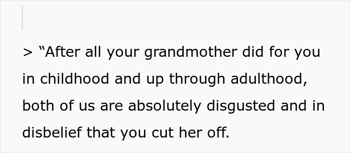 Text excerpt discussing postpartum boundaries and family conflict with intense emotional disbelief and disgust.