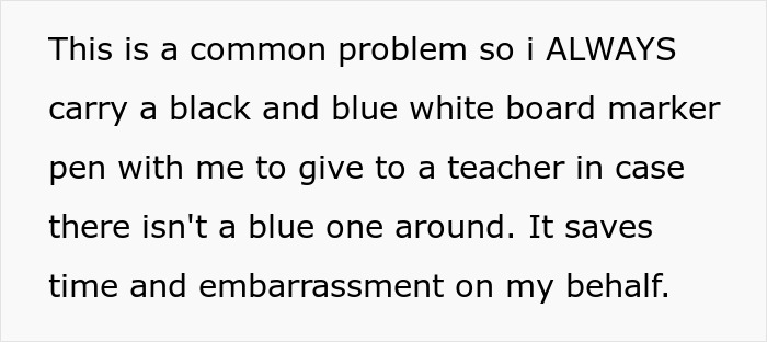 Text about colorblind student handling an issue with an arrogant professor ignoring her special needs.