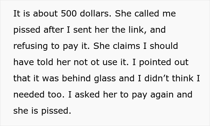 Text conversation about a $500 Yixing teapot damaged by a house-sitting friend and the demand to replace it. Text conversation about a $500 Yixing teapot damaged by a house-sitting friend and the demand to replace it.