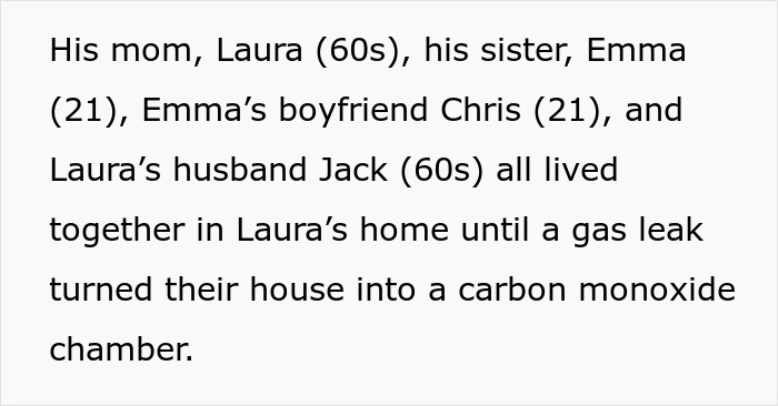 Family moves in due to gas leak, leading to tension when wife discovers the real reason for their stay.