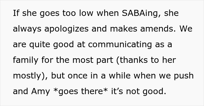 Text excerpt about family communication challenges between widowed dad and his teen daughter dealing with jealousy issues.
