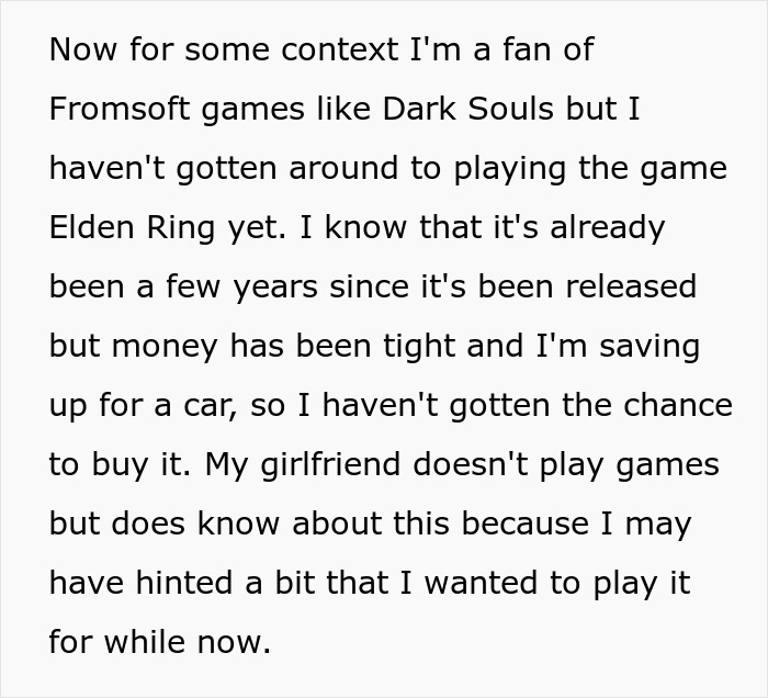 Woman upset boyfriend likes her gift as she expected him to dump her, showing mixed emotions in a relationship moment.