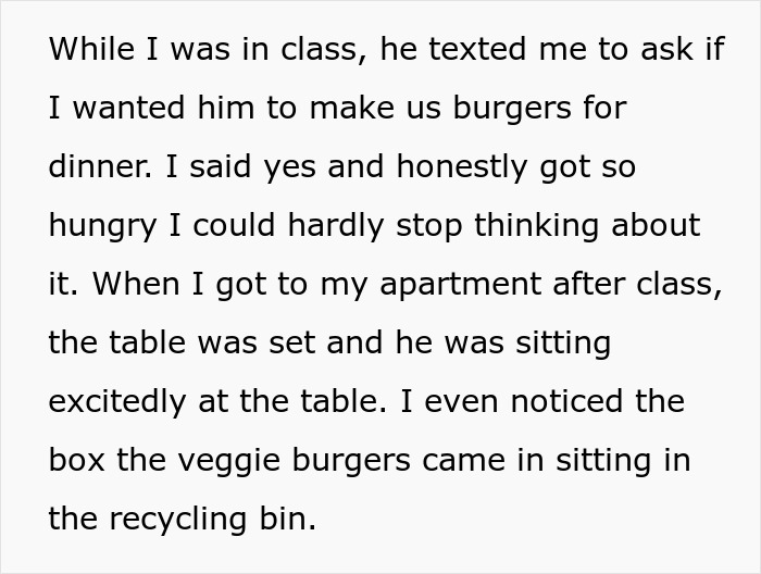 Boyfriend Laughs As Vegetarian Girlfriend Pukes In The Bathroom: "I Knew You’d Like Meat More" Boyfriend Laughs As Vegetarian Girlfriend Pukes In The Bathroom: "I Knew You’d Like Meat More"