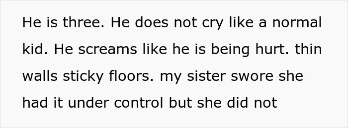 Text excerpt about a child's behavior and a sister&rsquo;s responsibility issue related to CPS intervention and family concerns.