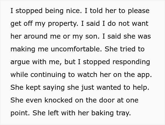 Text describing a man stressed and paranoid while dealing with an unhinged neighbor who won’t leave him alone.